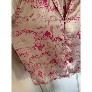 Free People Dreamy Days pink cowboy rodeo satin pajama top size‎ medium thumbnail 4