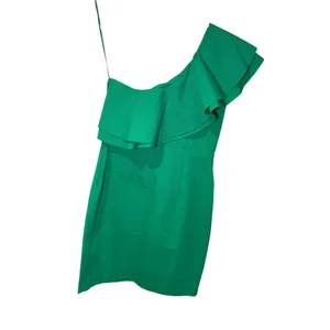 NAF NAF One Shoulder Ruffle Mini Dress Cocktail Green Size 38 US 6‎ thumbnail 3