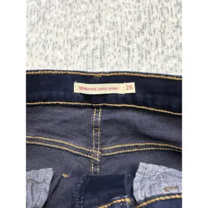Levis 720 High Rise Super Skinny Jeans Dark Wash Indigo‎ Blue Denim 26x30 thumbnail 4