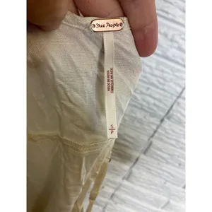 Free People Slip Dress Womens Small Ivory Excellent Adjustable Straps Viscose thumbnail 6