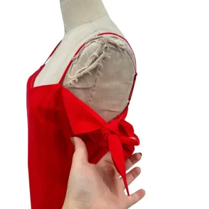 Abercrombie and Fitch Dress Sheath Tie Off the Shoulder Linen‎ Blend Red Size 4 thumbnail 7