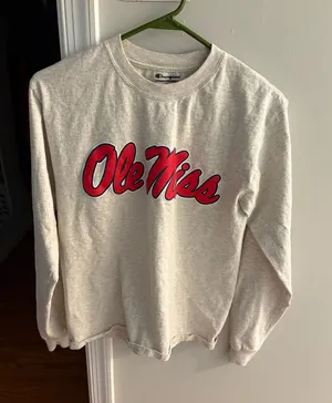 Champion Ole Miss Rebels Light Beige Long Sleeve Tee thumbnail 1