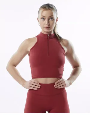 Pulse Zip Tank - Tartan Red Size Small thumbnail 1