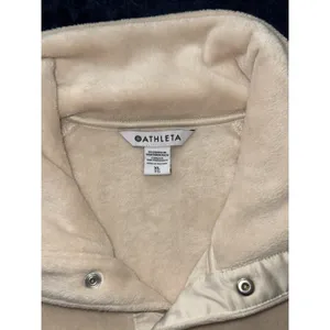 Athleta Women's Recover Cozy Snap Front‎ Sweatshirt Chantilly Cream Sz XL thumbnail 5