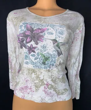 Rhinestone tee White Size L thumbnail 1