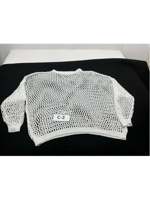 Womans Excellent Pullover Long Sleeve Knit Sweater 1XL White thumbnail 2