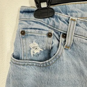 Abercrombie & Fitch 90s Straight‎ Ultra High Rise Curve Love Jeans Distressed thumbnail 6