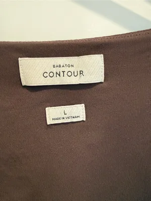 ARITZIA BABATON Contour V neck Long Sleeve Top in‎ Mocha Brown thumbnail 5