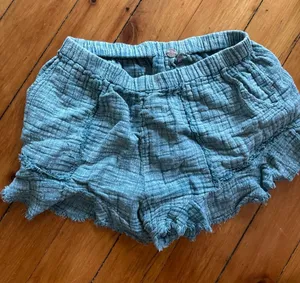 Free People FP One Solona Shorts Washed Blue Ruffled small no drawstring thumbnail 1