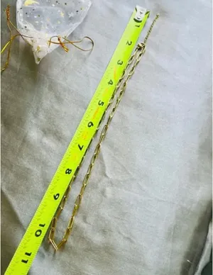 Anthropologie 14k paperclip link necklace thumbnail 4
