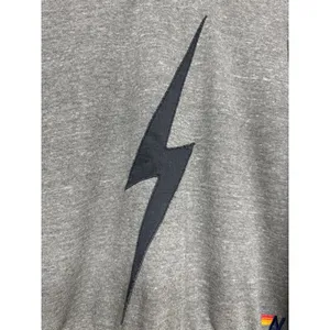 Aviator Nation Bolt Stitch Relaxed Crew Sweatshirt Gray Size‎ Small thumbnail 8