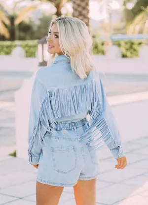 These Three Boutique Denim Romper thumbnail 2