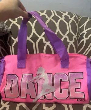 Justice Pink Dance Duffel Bag – Great Condition! thumbnail 1