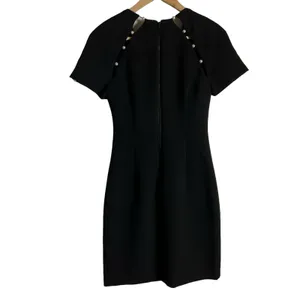 Alice + Olivia Kristiana Pearl Embellished Fitted Black Sheath Mini Dress Size 2 thumbnail 7