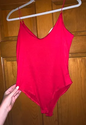 V Neck Open Back Bodysuit thumbnail 1