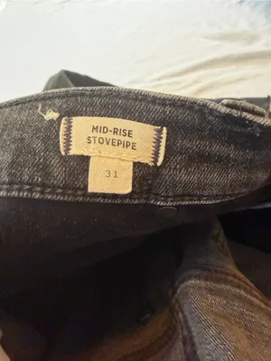 Madewell Stove Pipe Jeans 31 Armand Wash Black Faded thumbnail 4