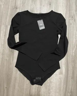 Black Long Sleeve Bodysuit Shirt Size XS thumbnail 2