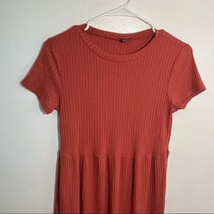 Lily Rose Women's Size Small T-Shirt‎ Dress Crewneck Short Sleeve Ribbed Tiered thumbnail 4