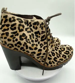 Sperry Princetons Top Sider Princeton boot leather lace up pony hair chunky heel thumbnail 1