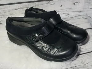 Dansko slip on black clog mule nursing career shoes sz 9 thumbnail 1