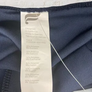 Fabletics Navy Velour High Waisted Bike Shorts L NWT thumbnail 8