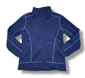 Kuhl Woolforce‎ Jacket Womens Medium Blue Excellent Asymmetrical Zip Snap Front thumbnail 1