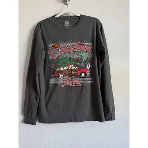 Buc-ees Adult Christmas In Texas‎ Long Sleeve T-shirt Size Small Holiday Beaver thumbnail 2