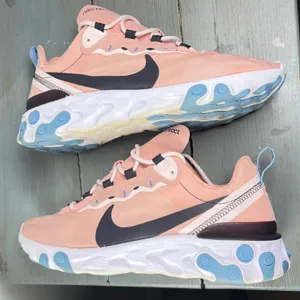 Nike React Element 55 Washed Coral Black Blue Womens Sneakers BQ2728-602 US 9 thumbnail 7