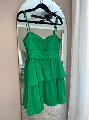 Amanda uprichard mini green dress thumbnail 2
