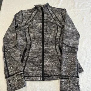 Lululemon Define Jacket Rush Jacquard Black White Size 6 women thumbnail 2