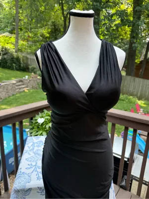 La Femme RN103544 Black Formal Ball Gown Dress Prom Wedding Size 2 S Small thumbnail 2