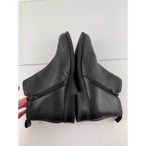 Vionic Sawyer Black Leather Wingtip Chelsea Ankle‎ Boots Size 7 Preppy Orthotic thumbnail 5