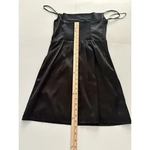 Hollister Slip Dress Womens Size Small Black Silky LBD Going Out Party Ruched thumbnail 6