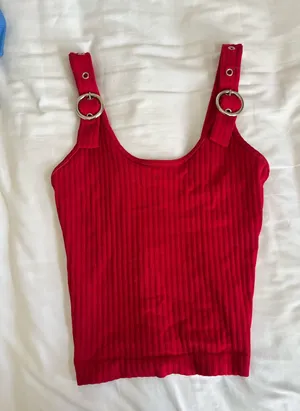Dynamite Red Buckle Strap top thumbnail 1