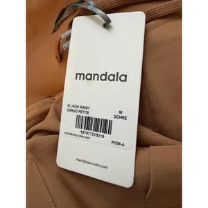 Mandala‎ Ochre High Waist Cargo Petite Scrub Pants Womens Size Medium NWT thumbnail 3