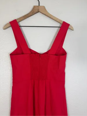 Few Moda Cassia Linen Midi Dress in Red size 8 $173 thumbnail 13