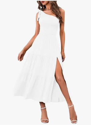 One-Shoulder Sleeveless Amazon Dress thumbnail 1