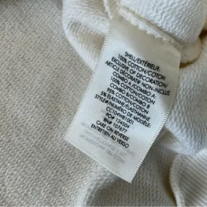 Alice + Olivia Nisa crochet sleeve pocket hoodie sweatshirt Sz XS off white thumbnail 10