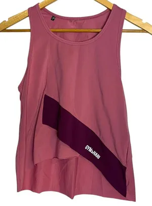 5/$25 Gymshark Women's S Tank Top‎ Asymmetric Dusky Pink Sporty Athletic thumbnail 1