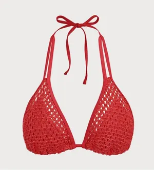 Berlook Red Crochet Halter Bikini Set Size M thumbnail 6