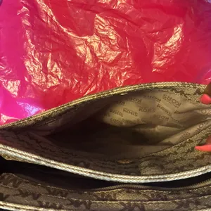 Michael Kors Gold and Brown Crossbody Bag thumbnail 6