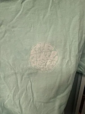 Rip Curl Women's Wetsuit Icon Cropped T-Shirt Mint Green Size S thumbnail 2