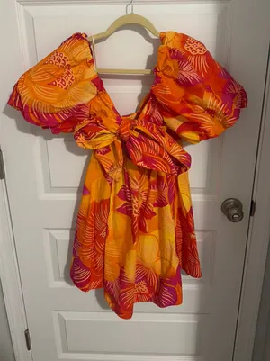 Farm Rio Mini Dress Puff Sleeve thumbnail 2