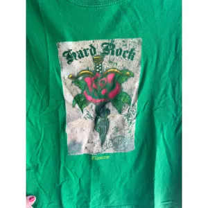 VIntage Y2K Hard Rock Cafe Moscow Green Graphic Print Short Sleeve Baby Tee S thumbnail 3