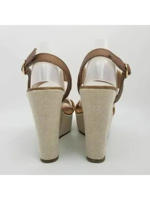 Steve Madden Engel Womens Woven Slingback Platform Wedge Heel Sandal Size 9.5 M thumbnail 4