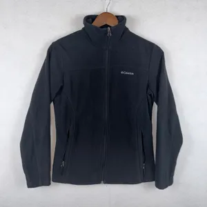 Columbia Fast Trek II Fleece Jacket Women Small Black Full Zip Soft Gorpcore thumbnail 1