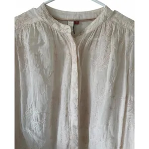 Anthropologie Pilcro Tavi Embroidered Button Down Blouse Bisque Women's Small‎ thumbnail 3