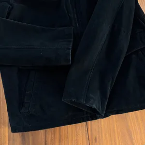 Vintage 90s Distressed Black Suede Leather Bomber Jacket Quilted Lining No Size thumbnail 14