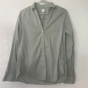 Gap light green button down top thumbnail 1