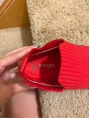 Blondo Red Slip-On Knit Kids Sneakers thumbnail 4